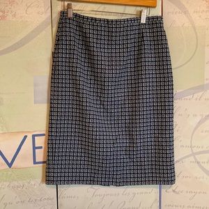 Liz Claiborne SZ 10 Skirt, Blue-and White